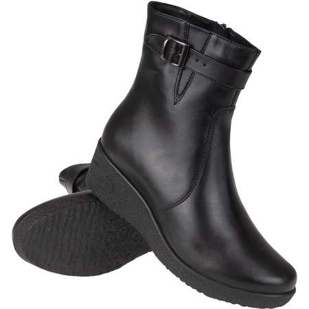 Komfortowe botki damskie skórzane Syrena SWB K-247 czarne