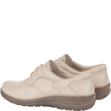 Komfortowe półbuty damskie skórzane Syrena SH 715-2 ecru