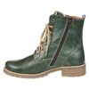 Botki damskie skórzane zielone marki Syrena SST 4038