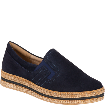 Półbuty skórzane Syrena SE 0577 granat, nubuk - styl i wygoda