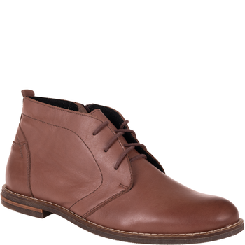 Trzewiki męskie Syrena SST 176 brązowe - skóra naturalna