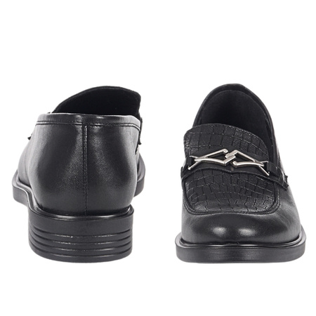 Mokasyny damskie Syrena SE 02883 w kolorze czarnym