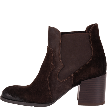 Botki damskie Syrena SLA 1131/224 czekolada skóra naturalna