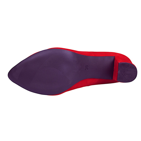 Polskie czerwone czółenka o wysokości 7 cm - idealne na każdą okazję