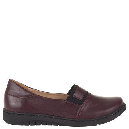 Półbuty damskie wsuwane skórzane Syrena SE 0030 bordowe