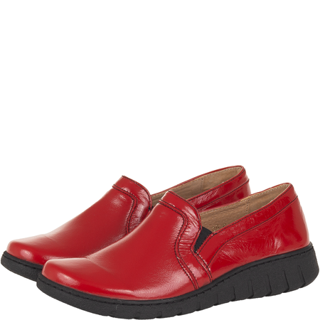 Półbuty Syrena SH 430 czerwone - komfortowe obuwie damskie