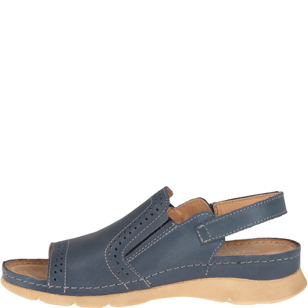 Granatowe sandały na platformie marki Syrena - SOT 425