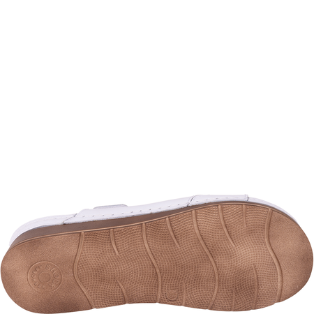 Białe klapki damskie skórzane marki Syrena SST 923