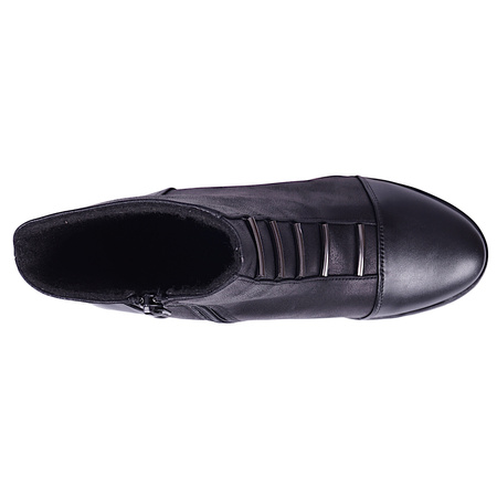 Polskie botki na obcasie ocieplane z linii Eco model EDA 306TR czarne