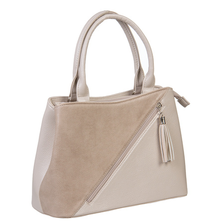 Funkcjonalna torebka damska w kolorze beżowym