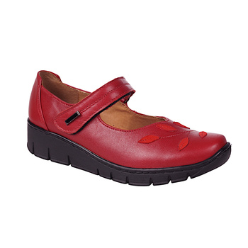 Komfortowe półbuty damskie SWB 22014 czerwone