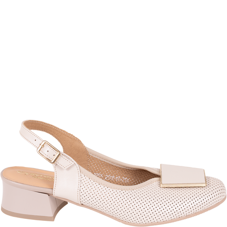 Beżowe sandały marki Syrena SGO 1996 - skóra naturalna