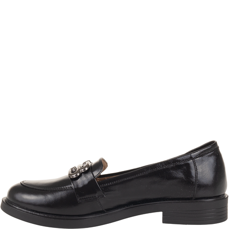 Skórzane mokasyny damskie Syrena SE 293 czarny naplak