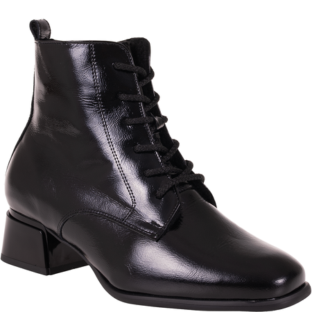 Botki damskie skórzane Syrena SPU B-287 czarne lakierowane