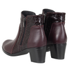Komfortowe botki damskie Syrena SE 404 - bordowe, skóra