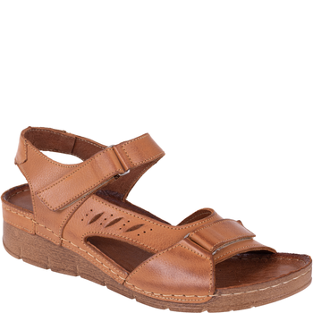 Sandały damskie skórzane marki Syrena SST 907 rude