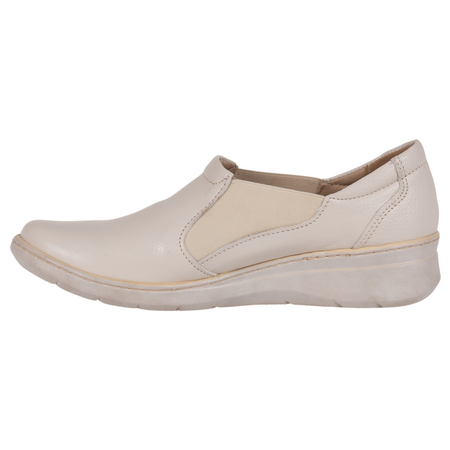 Komfortowe beżowe płaskie półbuty damskie Syrena SE 0567