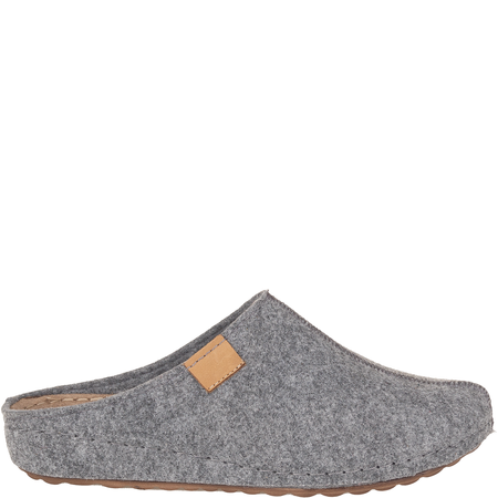 Kapcie damskie Syrena SH 104 szare z wkładką skórzaną