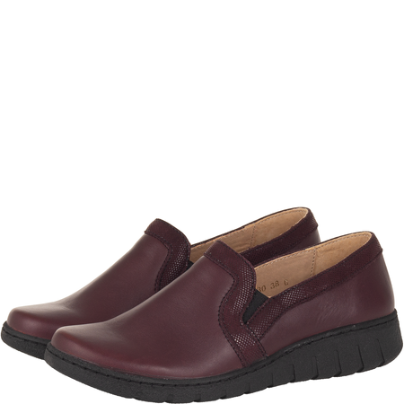 Półbuty damskie skórzane Syrena SH 430 ciemna wiśnia