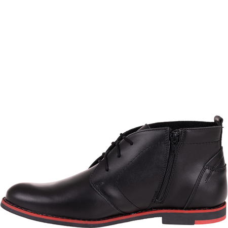 Trzewiki męskie Syrena SST 176 czarne - skóra naturalna