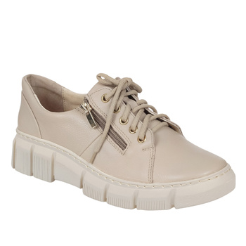 Półbuty damskie skórzane marki Syrena SST 1770 beżowe