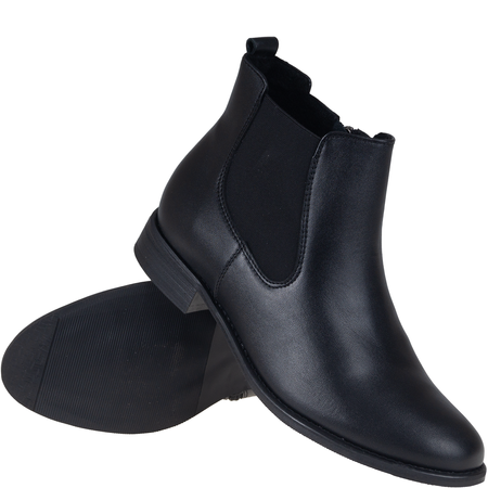 Wygodne botki damskie skórzane Syrena SWB K-265 czarne