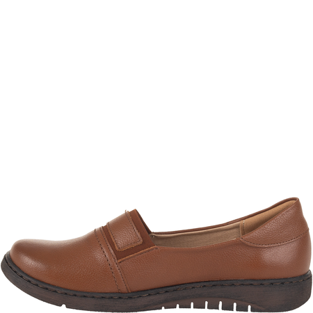 Półbuty damskie wsuwane skórzane Syrena SE 0030 brązowe