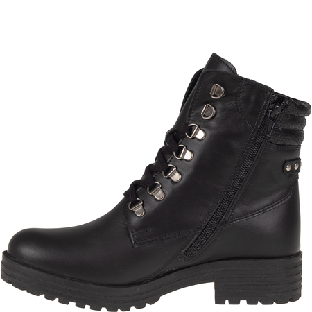 Botki damskie Syrena SST 4064 czarne - skóra naturalna