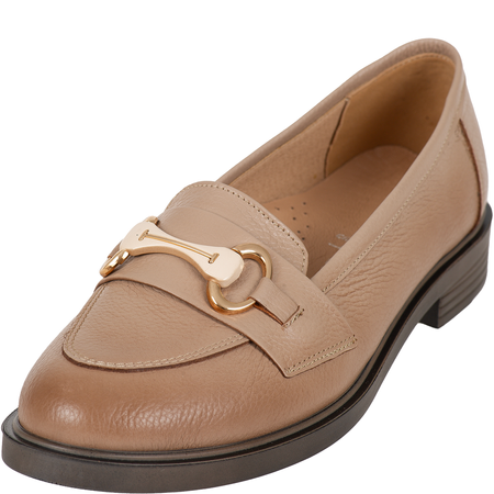 Mokasyny damskie Syrena SE P-299A cappuccino, skóra naturalna