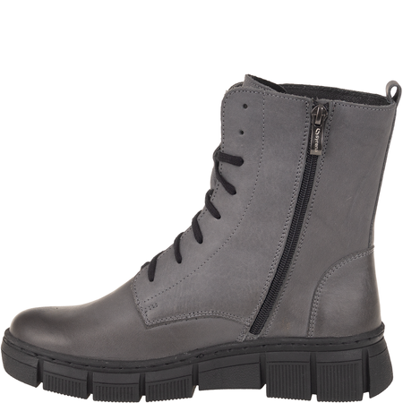 Skórzane trzewiki damskie Syrena SST 4090/DA grafit