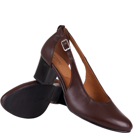 Czółenka na obcasie Syrena SWB 555 brąz - elegancja i komfort