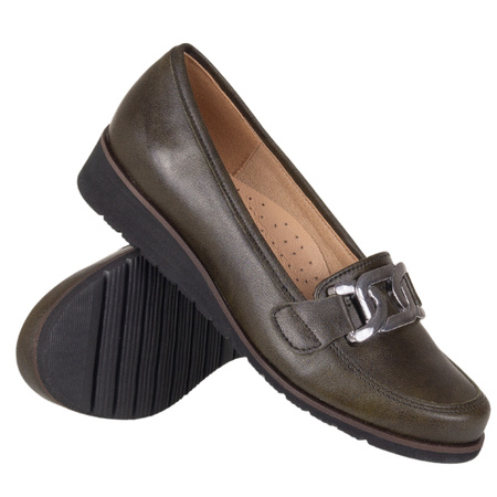 Mokasyny damskie Syrena SE 2224 w kolorze zielonym