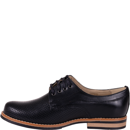 Półbuty damskie Syrena SWB 010 czarne skórzane klasyczne