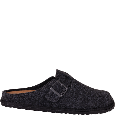 Kapcie męskie INBLU SI000024 szary filc skórzana wkładka