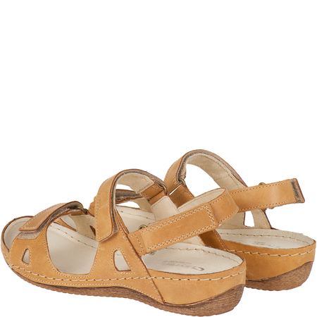 Sandały damskie skórzane Syrena Comfort SH 205 jasny brąz