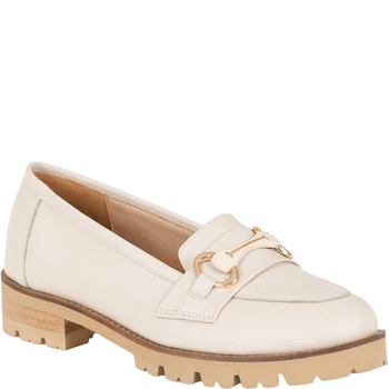 Mokasyny damskie Syrena SE P-299 beż groch, skóra naturalna