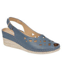 Sandały damskie skórzane Syrena SH 110 granatowe