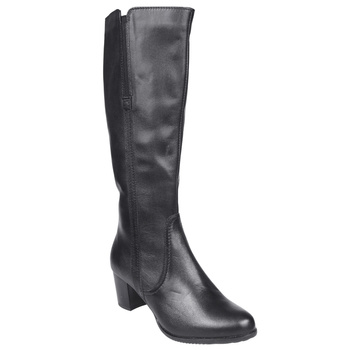 Kozaki damskie na obcasie skóra naturalna Syrena K-244 czarne