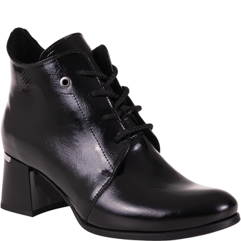 Czółenka skórzane Syrena SPU B-281 czarne lakierowane