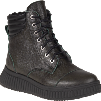 Modne skórzane botki damskie Syrena SH 599 zielone