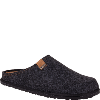 Kapcie męskie Inblu SI000025 szare - filc, skórzana wkładka