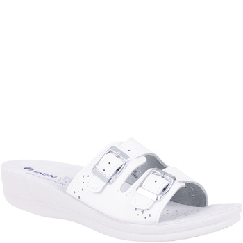 Białe klapki damskie Inblu VR00008B skórzana wkładka