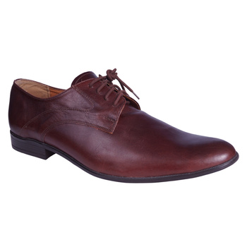  Półbuty męskie pantofle skórzane Syrena SE 22920 brązowe