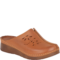 Klapki damskie skóra naturalna Syrena SST 922/M rude