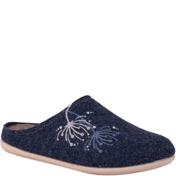 Kapcie damskie INBLU GF000030 szaro-niebieskie filcowe