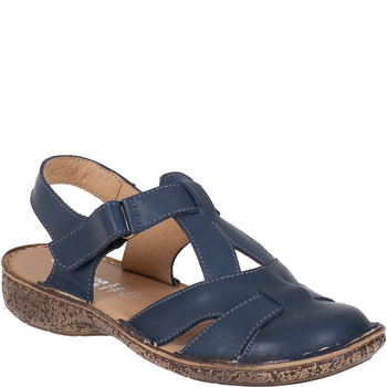Sandały skórzane Syrena SH 152 granatowe | Wygoda i styl