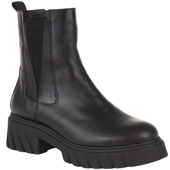 Skórzane botki, sztyblety Syrena K-274 czarne - komfortowe