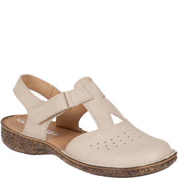 Sandały skórzane Syrena SH 128 ecru | Wygoda i styl