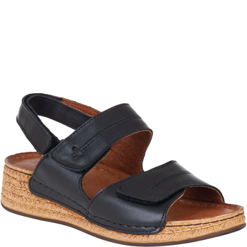 Sandały skórzane damskie marki Syrena SST 993 czarne