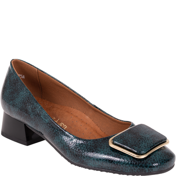 Czółenka skórzane Syrena SGO 2071 Horasan zielone